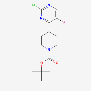 molecular formula C14H19ClFN3O2 B1393245 tert-butyl 4-(2-Chloro-5-fluoropyrimidin-4-yl)piperidine-1-carboxylate CAS No. 1053657-03-6