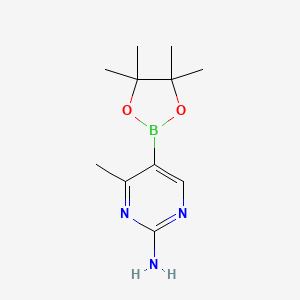 molecular formula C11H18BN3O2 B1393252 4-甲基-5-(4,4,5,5-四甲基-1,3,2-二氧杂硼环-2-基)嘧啶-2-胺 CAS No. 944401-55-2