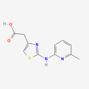 B1393273 {2-[(6-Methylpyridin-2-yl)amino]-1,3-thiazol-4-yl}acetic acid CAS No. 1283109-29-4