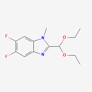 molecular formula C13H16F2N2O2 B1393290 2-(二乙氧甲基)-5,6-二氟-1-甲基-1H-苯并[d]咪唑 CAS No. 958863-37-1