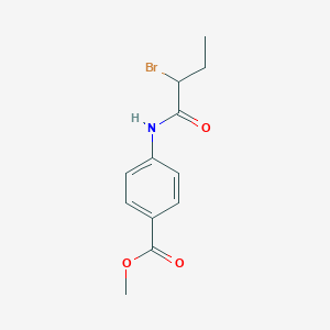 molecular formula C12H14BrNO3 B1393300 Methyl 4-[(2-bromobutanoyl)amino]benzoate CAS No. 1282969-26-9