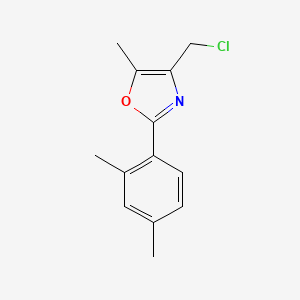 molecular formula C13H14ClNO B1393302 4-(氯甲基)-2-(2,4-二甲基苯基)-5-甲基-1,3-噁唑 CAS No. 1280575-18-9