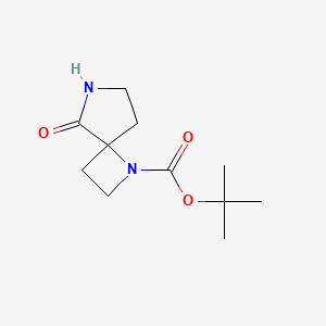 molecular formula C11H18N2O3 B1393309 Tert-butyl 5-oxo-1,6-diazaspiro[3.4]octane-1-carboxylate CAS No. 1049730-83-7