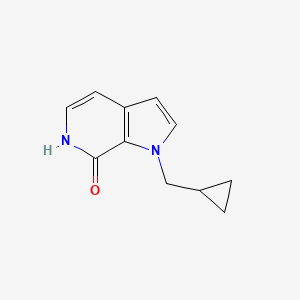 molecular formula C11H12N2O B1393310 1-(环丙基甲基)-1,6-二氢-7H-吡咯并[2,3-c]吡啶-7-酮 CAS No. 1340802-62-1