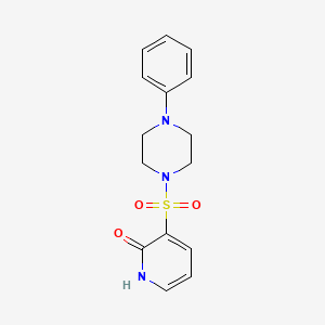 molecular formula C15H17N3O3S B1393318 3-[(4-苯基哌嗪-1-基)磺酰基]吡啶-2(1H)-酮 CAS No. 1325306-66-8