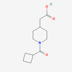 molecular formula C12H19NO3 B1393322 2-(1-环丁烷羰基哌啶-4-基)乙酸 CAS No. 1285310-84-0