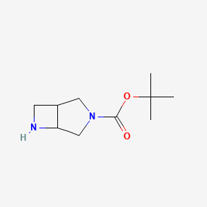 molecular formula C10H18N2O2 B1393328 叔丁基 3,6-二氮杂双环[3.2.0]庚烷-3-甲酸酯 CAS No. 1017789-34-2
