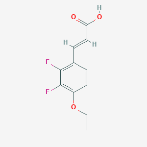 molecular formula C11H10F2O3 B1393348 4-乙氧基-2,3-二氟肉桂酸 CAS No. 1017779-66-6