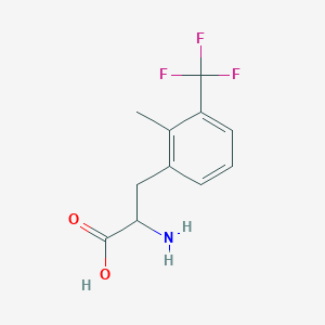 molecular formula C11H12F3NO2 B1393353 2-甲基-3-(三氟甲基)-DL-苯丙氨酸 CAS No. 1260004-91-8
