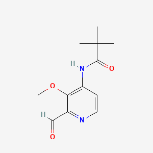 molecular formula C12H16N2O3 B1393354 N-(2-甲酰基-3-甲氧基吡啶-4-基)叔丁酰胺 CAS No. 1171919-99-5