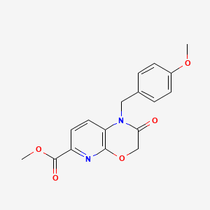 molecular formula C17H16N2O5 B1393374 Methyl 1-(4-methoxybenzyl)-2-oxo-2,3-dihydro-1H-pyrido[2,3-b][1,4]oxazine-6-carboxylate CAS No. 1203499-28-8
