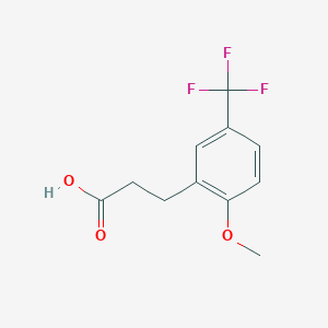 molecular formula C11H11F3O3 B1393392 3-[2-Methoxy-5-(trifluoromethyl)phenyl]propionic acid CAS No. 1017779-11-1