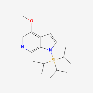 molecular formula C17H28N2OSi B1393396 4-Methoxy-1-(triisopropylsilyl)-1H-pyrrolo[2,3-c]pyridine CAS No. 1186311-03-4