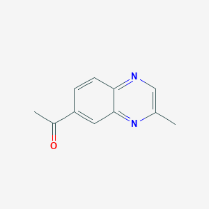 molecular formula C11H10N2O B13934030 1-(3-methyl-6-quinoxalinyl)Ethanone 