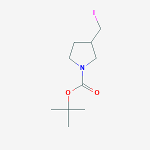 molecular formula C10H18INO2 B1393404 tert-Butyl 3-(iodomethyl)pyrrolidine-1-carboxylate CAS No. 479622-36-1