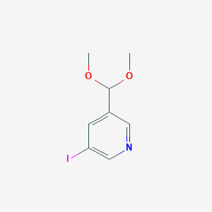 molecular formula C8H10INO2 B1393406 3-(二甲氧甲基)-5-碘吡啶 CAS No. 1186311-06-7