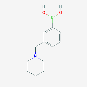 B1393408 3-(Piperidin-1-ylmethyl)phenylboronic acid CAS No. 1032610-59-5