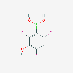 B1393409 (2,4,6-Trifluoro-3-hydroxyphenyl)boronic acid CAS No. 1072951-37-1