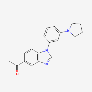 5-Acetyl-1-(3-(1-pyrrolidinyl)phenyl)benzimidazole