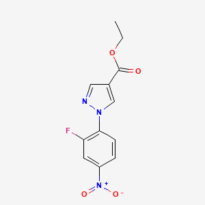 molecular formula C12H10FN3O4 B13934137 Ethyl 1-(2-fluoro-4-nitrophenyl)pyrazole-4-carboxylate CAS No. 219664-16-1