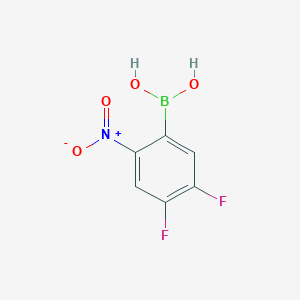 molecular formula C6H4BF2NO4 B1393414 (4,5-二氟-2-硝基苯基)硼酸 CAS No. 1150114-59-2