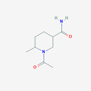 1-Acetyl-6-methyl-3-piperidinecarboxamide