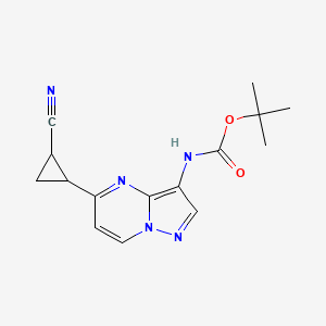 tert-Butyl (5-(2-cyanocyclopropyl)pyrazolo[1,5-a]pyrimidin-3-yl)carbamate