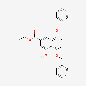 2-Naphthalenecarboxylic acid, 4-hydroxy-5,8-bis(phenylmethoxy)-, ethyl ester