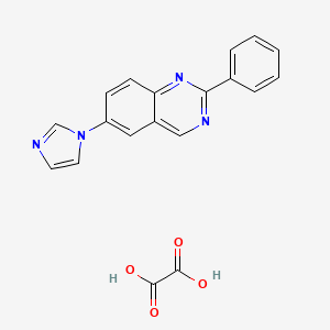 molecular formula C19H14N4O4 B13934171 6-(1H-imidazol-1-yl)-2-phenylquinazoline oxalate 