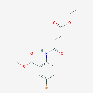 molecular formula C14H16BrNO5 B13934179 Methyl 5-bromo-2-[(4-ethoxy-1,4-dioxobutyl)amino]benzoate CAS No. 120572-45-4