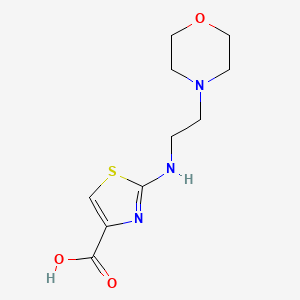 molecular formula C10H15N3O3S B1393421 2-[(2-吗啉-4-基乙基)氨基]-1,3-噻唑-4-羧酸 CAS No. 1216544-32-9