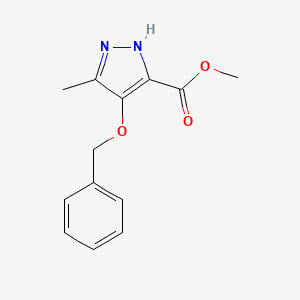 molecular formula C13H14N2O3 B13934222 Methyl 4-(benzyloxy)-5-methyl-1H-pyrazole-3-carboxylate 