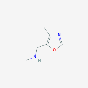 molecular formula C6H10N2O B1393425 N-Methyl-N-[(4-methyl-1,3-oxazol-5-yl)methyl]amine CAS No. 1216580-72-1
