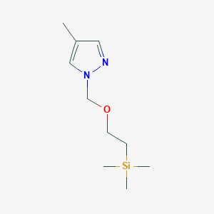 molecular formula C10H20N2OSi B13934265 4-Methyl-1-((2-(trimethylsilyl)ethoxy)methyl)-1H-pyrazole 