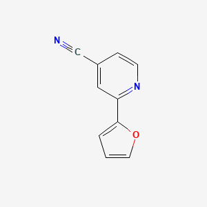 molecular formula C10H6N2O B1393430 2-(2-呋喃基)异烟腈 CAS No. 1235440-87-5