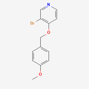 molecular formula C13H12BrNO2 B13934302 3-Bromo-4-[(4-methoxyphenyl)methoxy]pyridine 