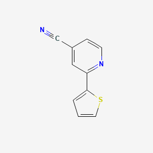 molecular formula C10H6N2S B1393431 2-Thien-2-ylisonicotinonitrile CAS No. 501378-56-9