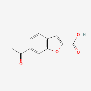 molecular formula C11H8O4 B13934318 6-Acetylbenzofuran-2-carboxylic acid 