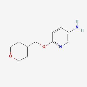 molecular formula C11H16N2O2 B1393433 6-(Tetrahydro-2H-pyran-4-ylmethoxy)pyridin-3-amine CAS No. 1180133-66-7