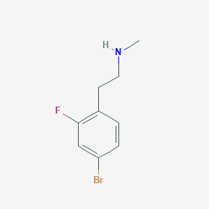molecular formula C9H11BrFN B1393435 N-[2-(4-Bromo-2-fluorophenyl)ethyl]-N-methylamine CAS No. 1216635-19-6