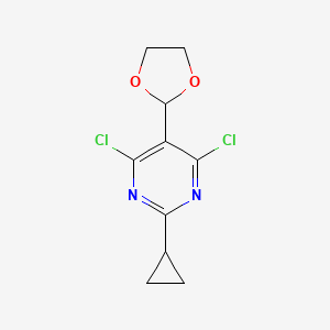 4,6-Dichloro-2-cyclopropyl-5-(1,3-dioxolan-2-yl)pyrimidine