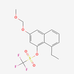 molecular formula C15H15F3O5S B13934370 8-Ethyl-3-(methoxymethoxy)naphthalen-1-yl trifluoromethanesulfonate 