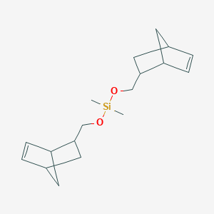 molecular formula C18H28O2Si B13934376 Bis[(bicyclo[2.2.1]hept-5-en-2-yl)methoxy](dimethyl)silane CAS No. 376609-87-9