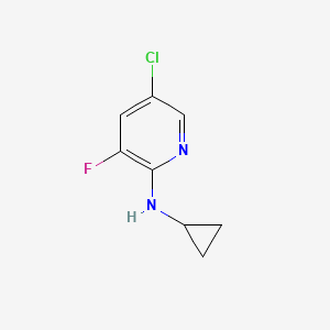 molecular formula C8H8ClFN2 B1393438 5-chloro-N-cyclopropyl-3-fluoropyridin-2-amine CAS No. 1073588-50-7