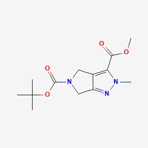 molecular formula C13H19N3O4 B13934404 5-(tert-Butyl) 3-methyl 2-methyl-2,6-dihydropyrrolo[3,4-c]pyrazole-3,5(4H)-dicarboxylate 