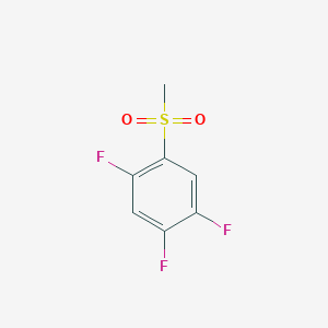 molecular formula C7H5F3O2S B1393441 1,2,4-Trifluoro-5-(methylsulfonyl)benzene CAS No. 845616-49-1