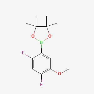 molecular formula C13H17BF2O3 B1393442 2-(2,4-Difluoro-5-methoxyphenyl)-4,4,5,5-tetramethyl-1,3,2-dioxaborolane CAS No. 1150561-57-1