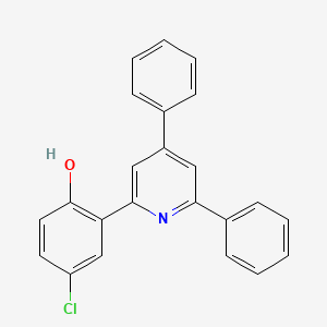 molecular formula C23H16ClNO B13934441 4-Chloro-2-(4,6-diphenylpyridin-2-yl)phenol 