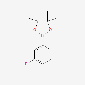 molecular formula C13H18BFO2 B1393449 2-(3-Fluoro-4-methylphenyl)-4,4,5,5-tetramethyl-1,3,2-dioxaborolane CAS No. 903895-56-7