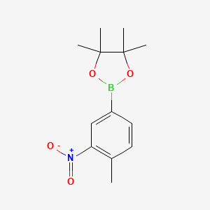 molecular formula C13H18BNO4 B1393451 4,4,5,5-Tetramethyl-2-(4-methyl-3-nitrophenyl)-1,3,2-dioxaborolane CAS No. 1072945-06-2